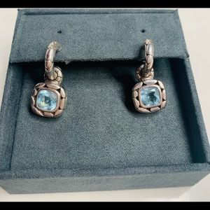 Batu Kali Topaz Ear drop earrings